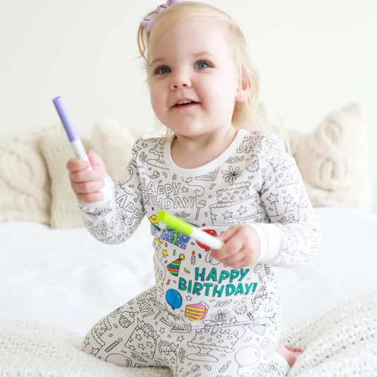 PYJAMA A COLORIER POUR ENFANT | ENSEMBLE DEUX PIÈCES | PYJACOLOR - 2