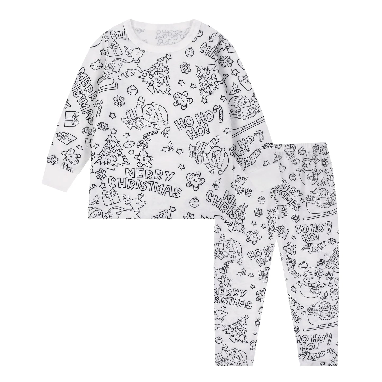 PYJAMA A COLORIER POUR ENFANT | ENSEMBLE DEUX PIÈCES | PYJACOLOR - 2