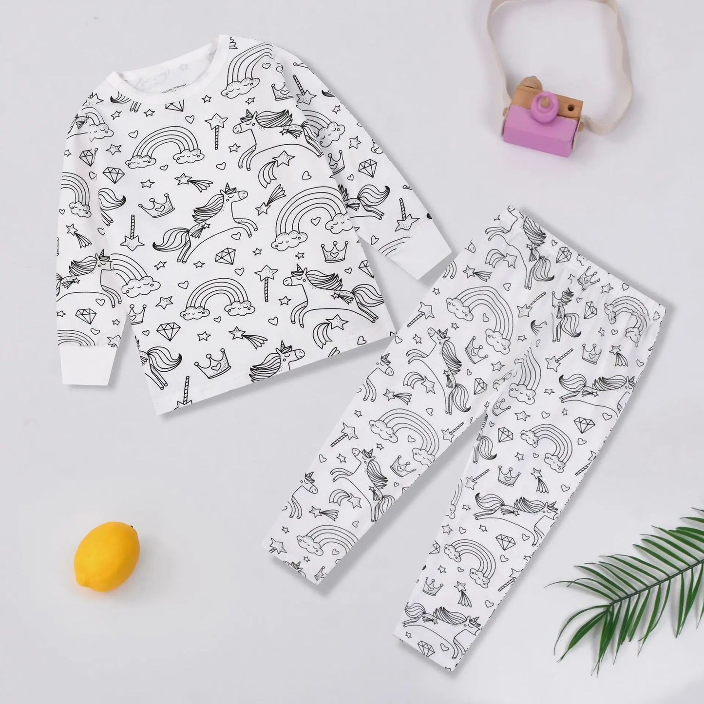 PYJAMA A COLORIER POUR ENFANT | ENSEMBLE DEUX PIÈCES | PYJACOLOR - 2