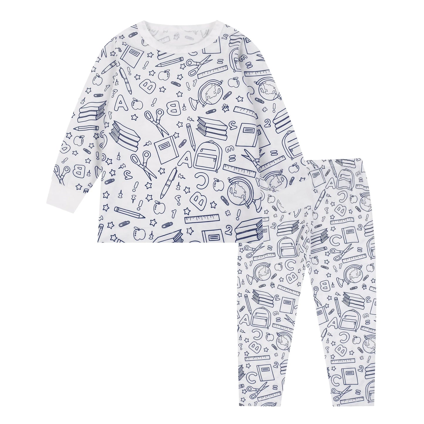 PYJAMA A COLORIER POUR ENFANT | ENSEMBLE DEUX PIÈCES | PYJACOLOR - 2